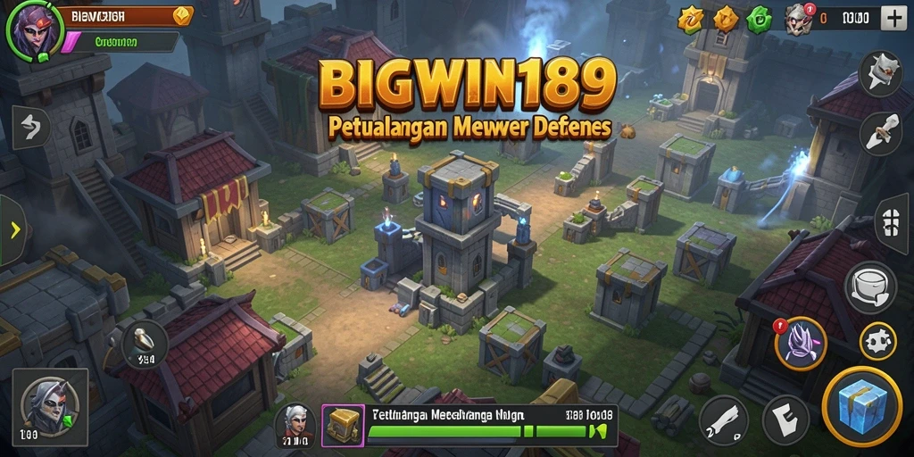 Screenshot menampilkan aksi seru dalam permainan Tower Defense.
