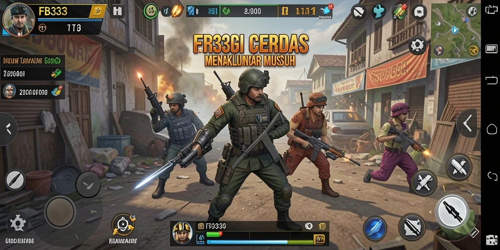 Tangkapan layar utama FB333 menunjukkan pertempuran strategis yang mendebarkan.