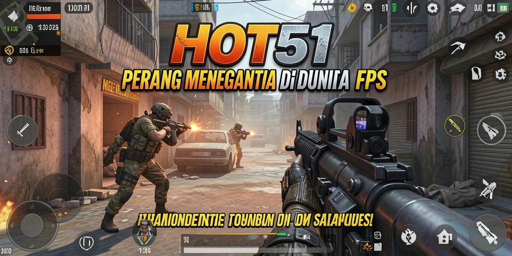 Gameplay HOT51 yang menegangkan dan seru di medan perang.